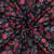 Tissu Voile de Coton digital fleurs Multicolores sur fond Noir
