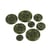 Lot de 3 boutons ronds 4 trous sapin