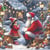 Lot de 4 serviettes en papier découpage collage 33 cm ENFANT PERE NOEL N 708