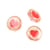 Bouton coeur plastique rouge 11mm
