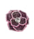 Fleur broche strass 10cm x 7cm violet