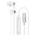 3mk Écouteurs Filaires USB C Microphone Kit Mains Libres Blanc