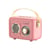 Mini Enceinte Bluetooth Rétro Portable Avec Radio FM Et USB Sky Blue Rose YONIS