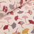 Tissu Coton imprimé Arty Ginkgo bordeaux et rose sur fond Blanc cassé