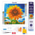 Mini Diamond Painting Broderie Diamant Figured’Art 25x25cm toile entière roulée avec diamants ronds - Tournesol Éclatant au Soleil
