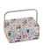 Coffret à couture motif machine à coudre - 17.8x24.5x14.5 cm - Distrifil Multicolore