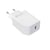 Muvit Chargeur Secteur USB-C PD 20W 3A et Câble USB-C vers USB-C 1,2m Blanc