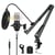 Kit Microphone Professionnel Studio Chant USB Avec Bras Et Carte Son Intégrée Argent YONIS