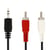Avizar Câble Jack 3.5mm vers RCA Stéréo Adaptateur audio Amplification Smartphone Noir