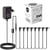 Caline® CP07B – Pack d'Alimentation 9V (1A) avec Guirlande 8 Sorties