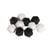 Perles en silicone Idéal attache tétine Hexagone 14mm 10 pièces - Noir et Blanc