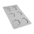 Moule en silicone Amis de Pâques+abeille, 26x14,5x1cm, 6 formes, boîte 1 pce
