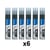 Lot de 6 étui de 3 recharges FriXion pointe moyenne 0,7mm noir Pilot