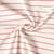 Tissu Jersey Coton Bord côte June rayures Brun sur fond Ecru