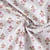 Tissu Coton imprimé Arty Fleuris rayé Aesa sur fond Ecru