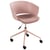 Chaise de Bureau Rose en Tissu Pivotante Hauteur Réglable