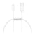 Baseus Câble de Charge et Transfert USB-Lightning 2,4A 25cm Rapide Blanc