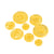Bouton ronds 4 trous jaune