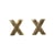 Lettres en cire - X - , or, 9mm, 2 pces