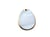 Pendentif forme goutte en nacre et laiton doré 24*18mm
