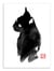 Affiche 50 x 70 cm -  Black cat - Pechane Sumie
