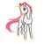 Ecusson thermocollant grande licorne rose et blanc 13.5cm