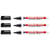 Lot de 3 marqueurs permanents - EDDING - Noir - Pointe ultrafine 0,75 mm