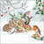 Lot de 4 serviettes en papier découpage collage 33 cm OISEAU HIVER FRUIT LAPIN O 102