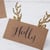10 Marque-places de Noël - Cerf doré à paillettes
