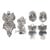 MégaCréa DIY - Breloque en métal hiboux Argenté 10 à 22 mm 6 pièces