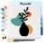 Mini Peinture par Numéro Figured'Art 20x20cm avec cadre Plante et Vase bleu - Petit Format