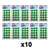 Lot de 10 sachets de 90 gommettes Auto-Adhésives - 19Mm - 90 Étiquettes - Vert - Apli 111965