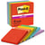 Lot de 5 blocs de notes adhésives Post-it Super Sticky - Papier - Multicolore - 76 x 76 mm