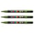 Lot de 3 marqueurs permanents à encre pigmentée - POSCA - Pointe ronde 1,5 mm - Vert kaki