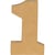 Chiffre 1 à décorer M00185 - Papier mâché - 20 cm - Brun