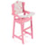 Chaise haute en bois stars rose poupée - bayer chic 2000 - mobilier repas poupon
