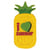 Lot de 3 écussons thermocollants ananas 2,5x5cm
