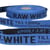 Film 25m sergé jacquard polyester RAW WHITE 25mm Bleu/noir