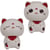 Figurine solaire chat porte-bonheur modèle aléatoire 5,5 cm