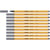 Lot de 10 stylos-feutres pointe fine 0,4 mm - STABILO - Point 88 - Gris foncé