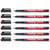 Lot de 6 marqueurs permanents - EDDING - Pointe moyenne 1 mm - Rouge