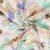 Tissu Coton Viscose aspect Lin Fleuris Bénedicte sur fond Blanc