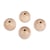 Boules en bois brut, percées, 30mm, forage 6mm, 4pces