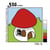 Kit canevas Soudan Maison champignon 20x20cm