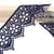Bobine 13,7m guipure fleurs 42mm Bleu Marine