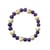 Bracelet Améthyste Perles rondes 8 mm et Perles bois 1 cm - Omsaé