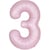 Ballon Géant Rose Mat - Chiffre 3