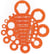 Trace-écrou - MINERVA - Lot de 20 - Orange Transparent