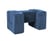 3 blocs en mousse bleu marine velours côtelé - Velinda