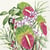 Lot de 4 serviettes en papier découpage collage 33 cm FLEUR DES ILES F 406